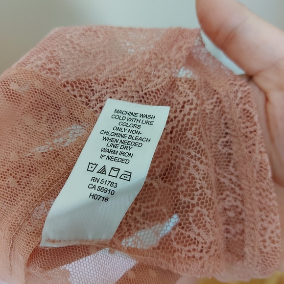 Maurices Sheer Pink Lace High Low Tie Up Tank - Picture 3 of 6